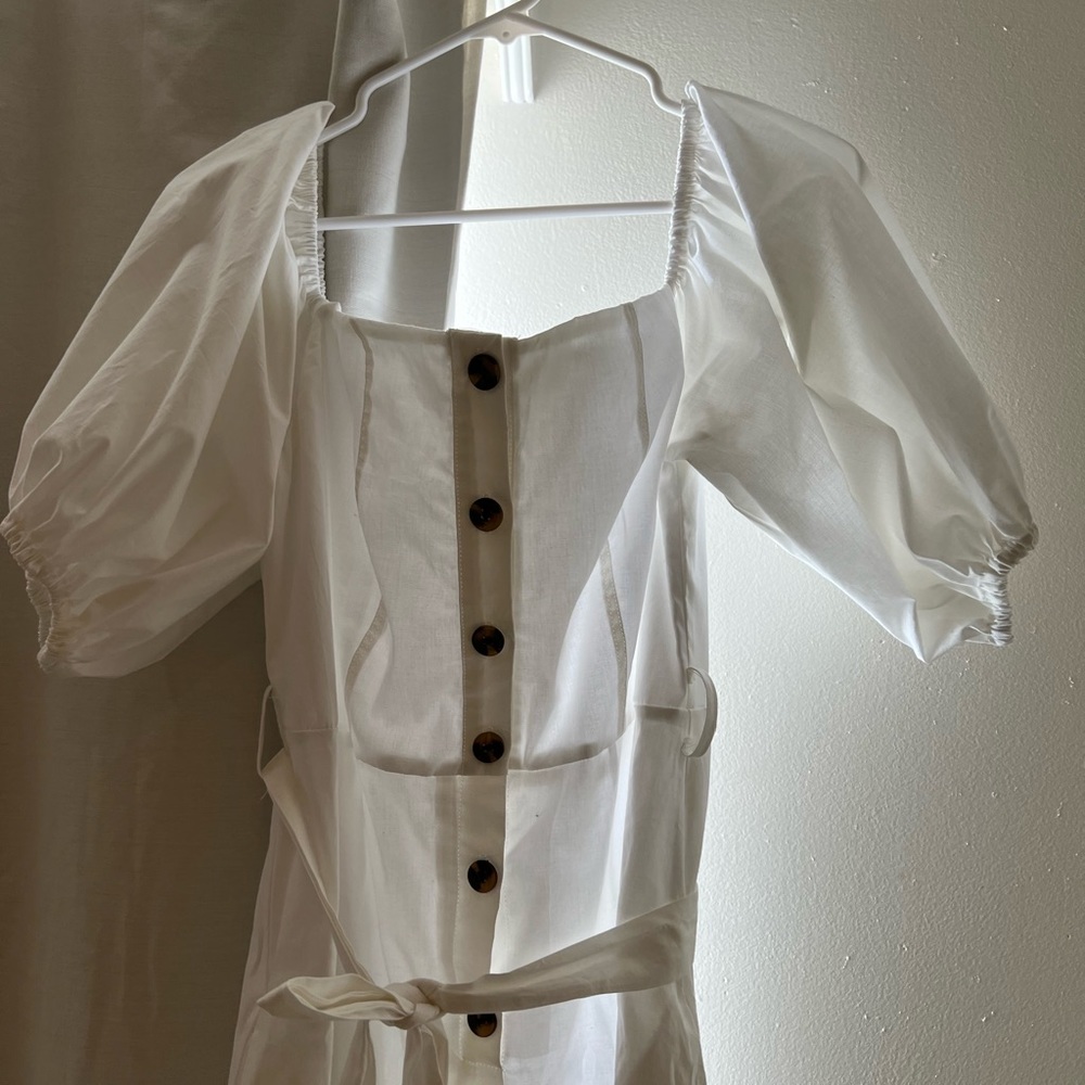 Anthropologie white summer dress